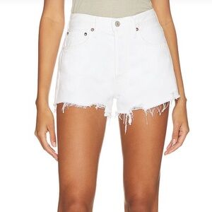 AGOLDE “Parker” Cut Off Short - White